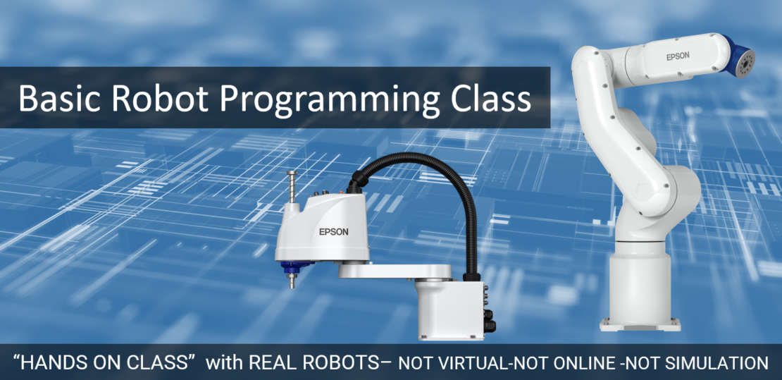 Two models of EPSON SCARA robots